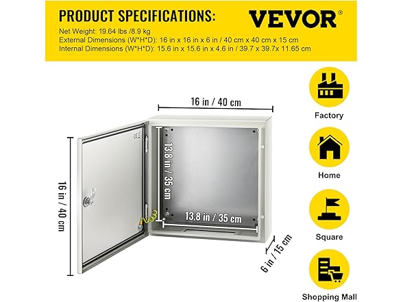 VEVOR NEMA Steel Enclosure