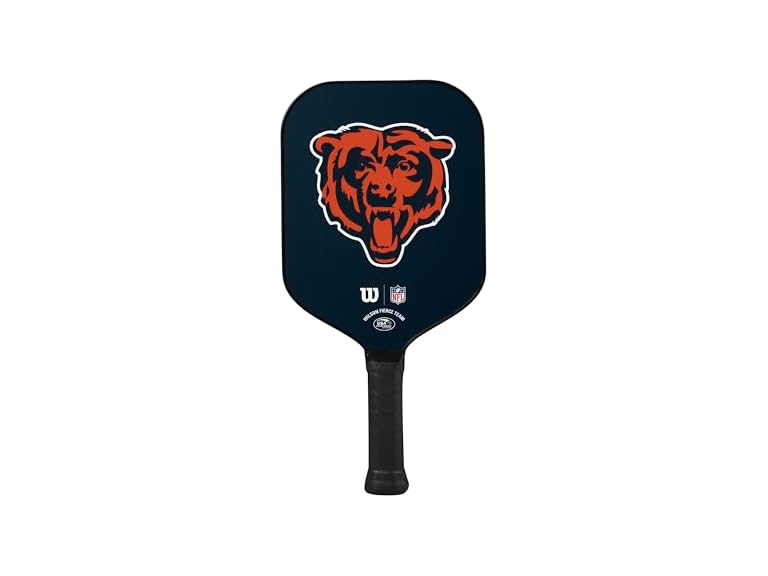 Wilson NFL Collection Fierce Team Pickleball Paddle - Grip Size 2-4 1/4", Chicago Bears