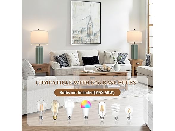 TOBUSA Modern Ceramic Table Lamps