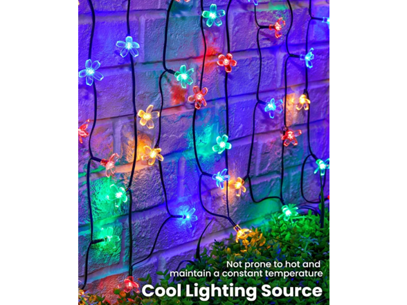 Hakol 2 Pack Total 52FT 120 LED Flower Solar Lights