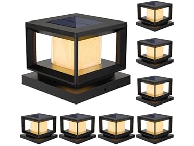 $37.99, Was $59.99, 36% Off! Mlambert 8 Pack Solar Post Lights Outdoor, Black dealfomo