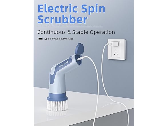 Electric Spin Scrubber w/ 8 Brush Heads