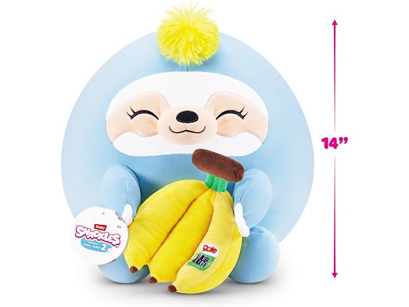 Snackles Series 2 14-inch Snackle (Sloth&Dole Banana)