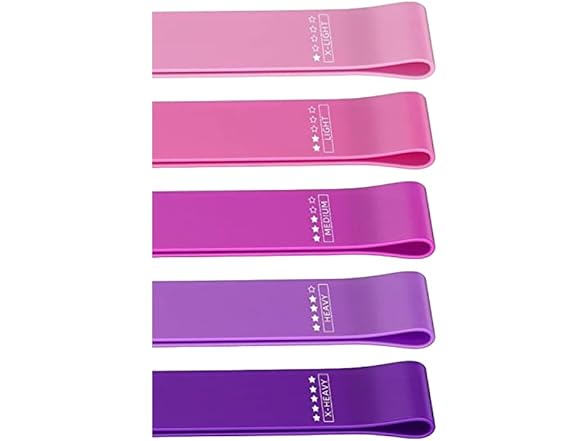 Resistance Bands Set TPE Pink Purple