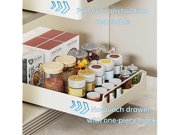 Takywep Adhesive Film Pull Out Cabinet Organizer