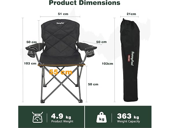 SUNNYFEEL XXL Oversized Camping Chair