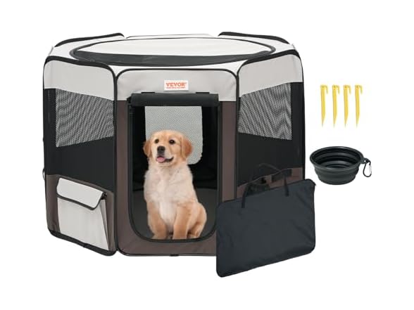 VEVOR Foldable Pet Playpen