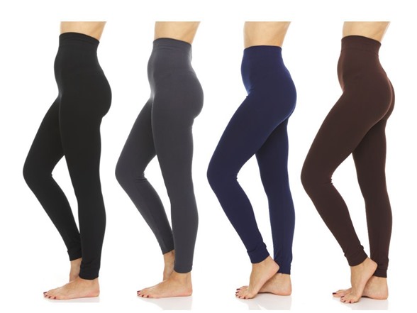 {4PK} Women's Premium Fleece Leggings