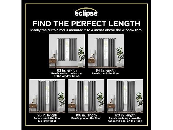 Eclipse Pembroke 100% Blackout, 84"L x 42"W