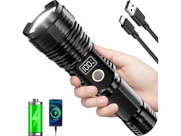 High Lumen Rechargeable Flashlight