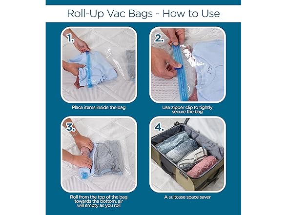 Honey-Can-Do 12-Pack Vinyl Zipper Storage Bags