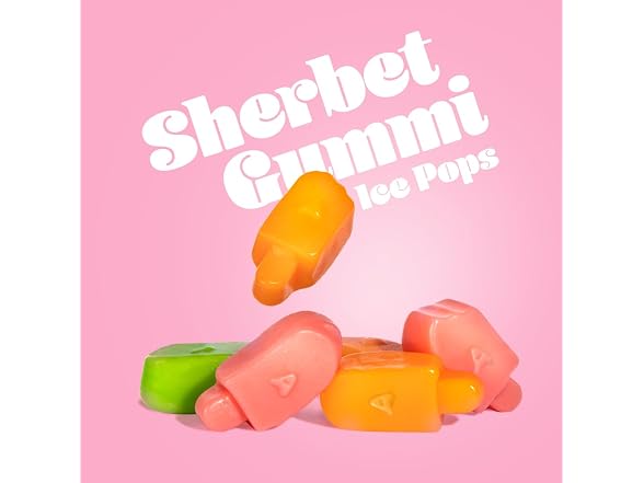 Albanese World's Best Gummies, Sherbet Gummi Ice Pops, 5lbs