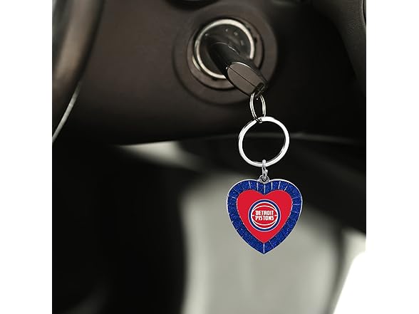 Dallas Cowboys Rhinestone Heart Keychain