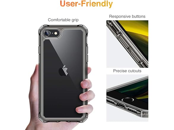 ESR for iPhone SE3/SE/8/7 Case, Shock-Absorbing