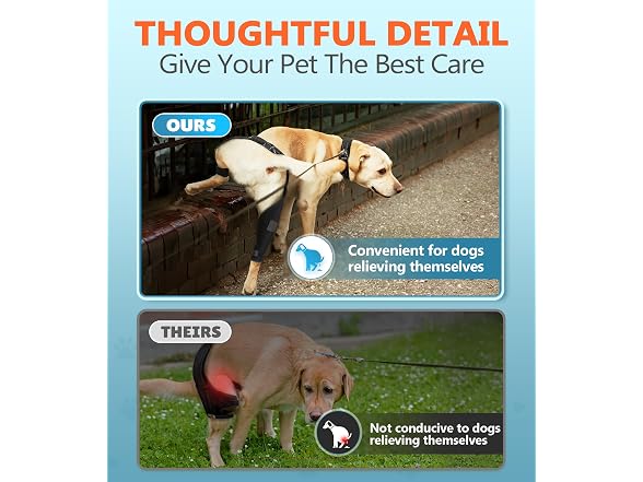 CAMRIER 2X Support Dog Knee Brace with Metal Strips MED