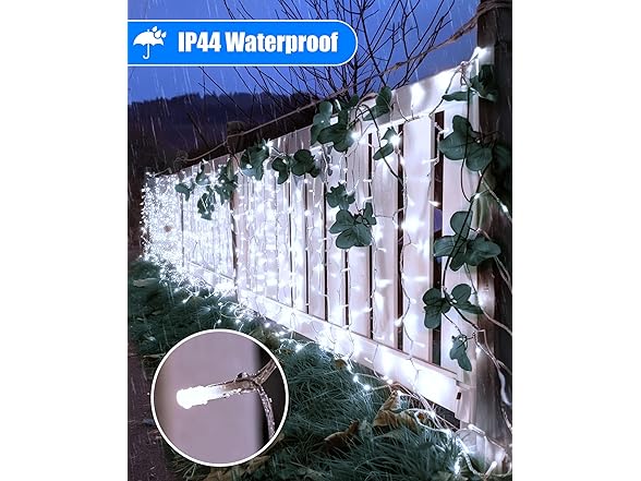 Minetom Icicle Lights for Outside, 100Ft