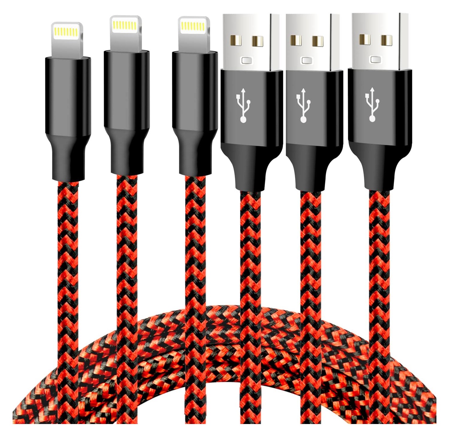 (3 Pack) Digital Basics 10FT Lightning to USB-A Cable - Gallery 7