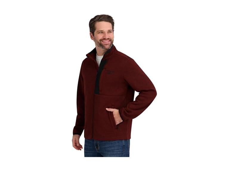 Reebok Men Mock Neck Zip-up Sweater Fleece Jacket - Gallery 12