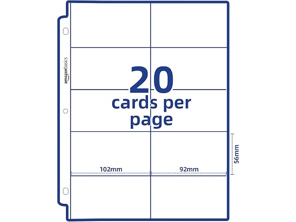 Amazon Basics Business Card Protector Pages, Pack of 500