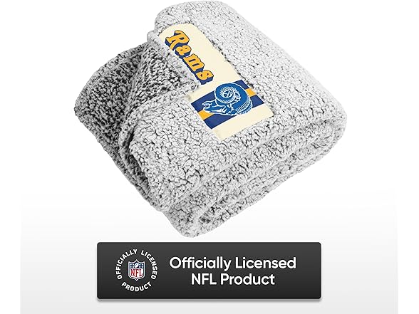 LOS ANGELES RAMS Retro Cloud Sherpa Blanket