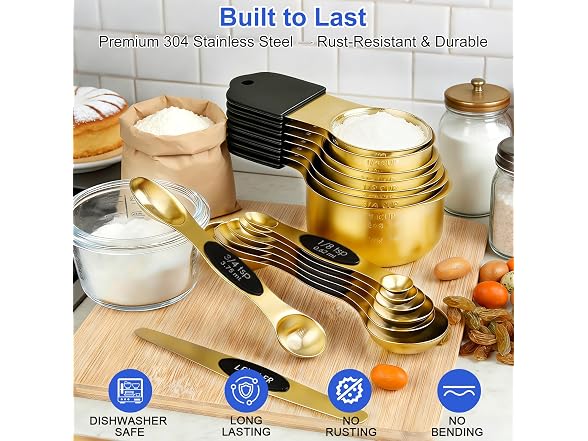 Vfuni Measuring Cups & Spoons Set