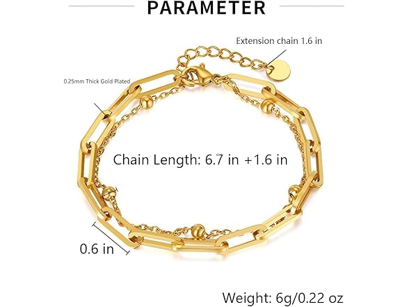 Kim Carrey Double Chain Bracelet