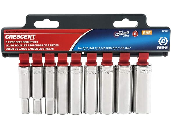 Crescent CSAS6N 9 Piece SAE Socket Set