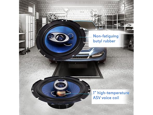 Pyle 6.5" 3-Way 360W Car Speaker (Blue)