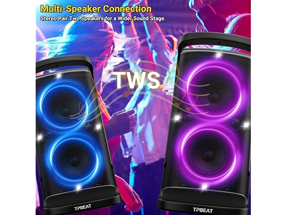 QxbJoy 160W Portable Bluetooth Speaker