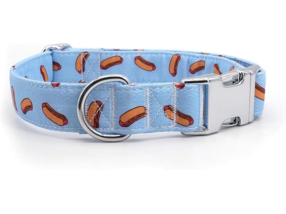Free Sunday Dog Collar with Bow, Hotdog Dog Bowtie