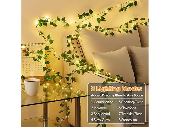 Lakumu W0288 Pothos String Lights 33FT