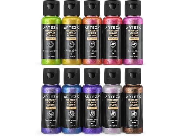ARTEZA Iridescent Acrylic Paint Set
