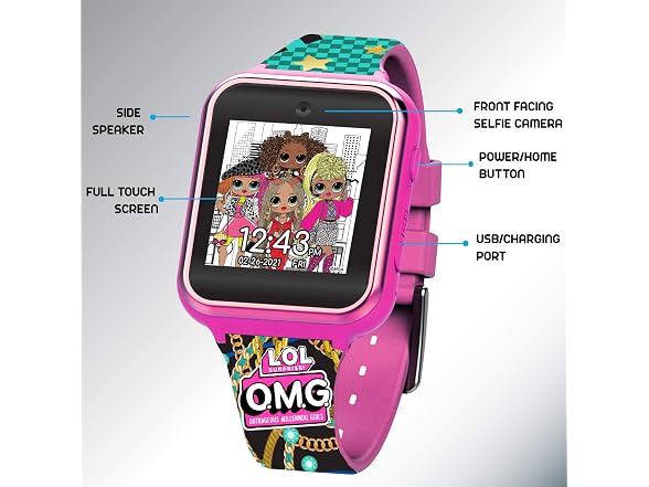 Accutime Kids LOL Surprise Pink Educational Watch