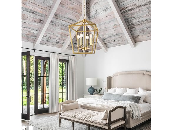 BrightHome B0FDH1LPDK Gold Farmhouse Chandelier