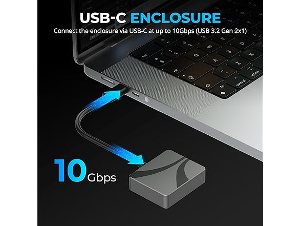 USB-C Enclosure for M.2 2230 PCIe NVMe SSDs