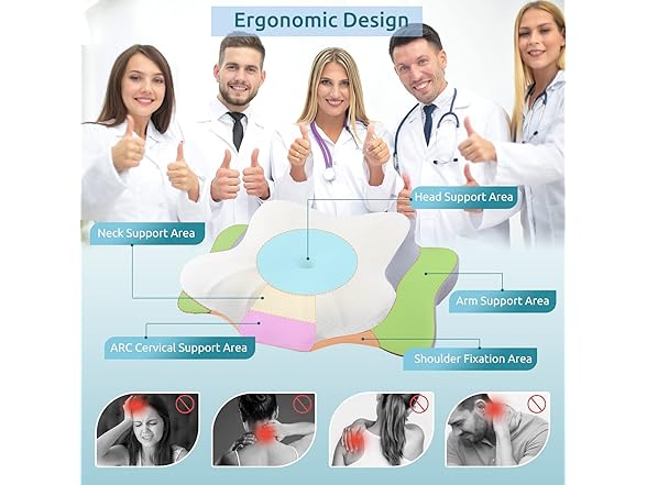 DONAMA Cervical Neck Pillow, Queen Size