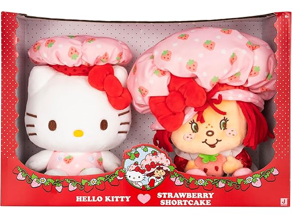 Hello Kitty® - 8-Inch Strawberry Shortcake x Hello Kitty® Plush 2-Pack