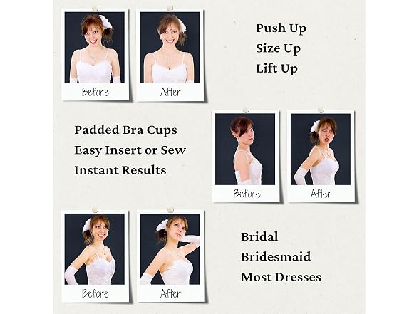 ButtonMode Women Padded Cups Insert Sew Bra - Gallery 6