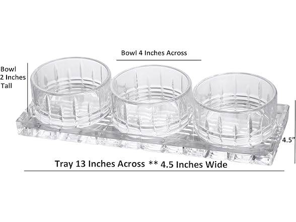 Lorren Home Trends Crystal Glass Serving Set 