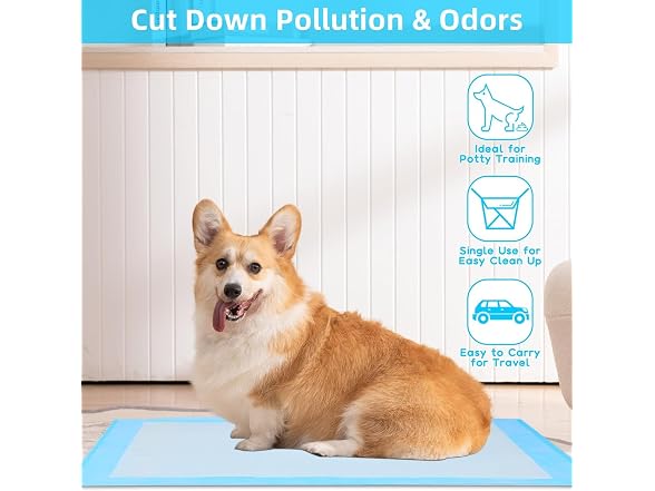 FluffyDream Super Absorbent Waterproof Dog Training Pad 80ct
