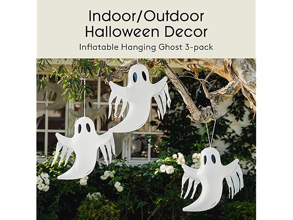 FUNBOY Hanging Ghost Halloween Décor (3PK)