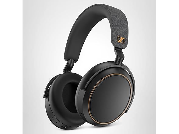 Sennheiser Consumer Audio Momentum 4 Wireless Headphones - Bluetooth Headset for Crystal-Clear Calls with Adaptive Noise Cancellation, 60h Battery Life, Lightweight Folding Design - Black/Copper (Open Box)