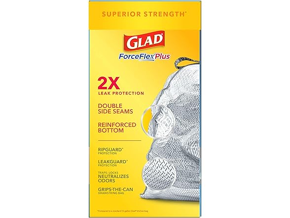 Glad Food Storage Glad ForceFlexPlus Tall Kitchen Dra