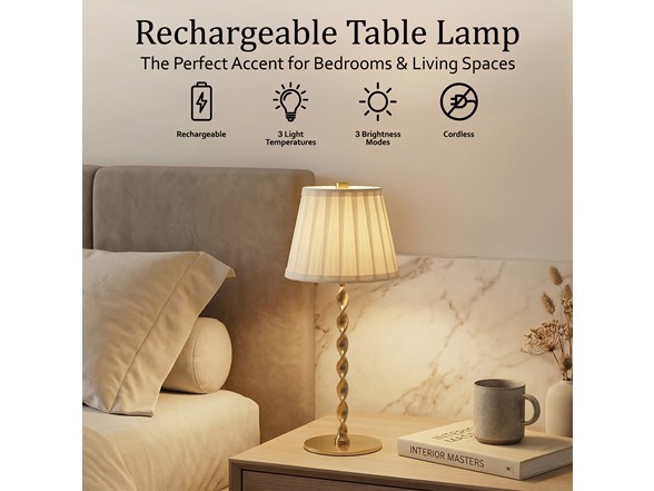 Twist Stem Wide Pleated Lamp