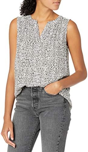 Amazon Essentials Women's S/L Woven Shirt, Mini Leopard, XX-Large