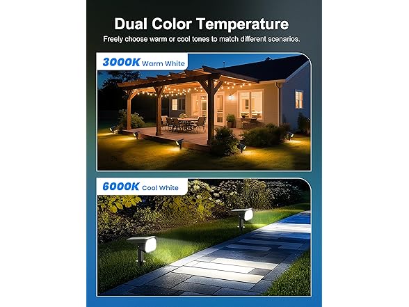 Brightown 4Pack Solar Spot Lights Outdoor
