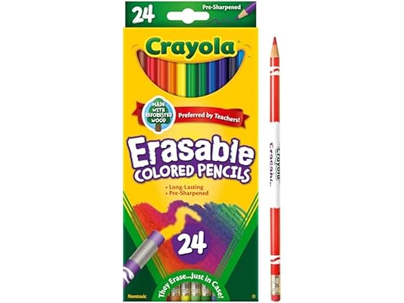 Crayola Erasable Colored Pencils (24ct)