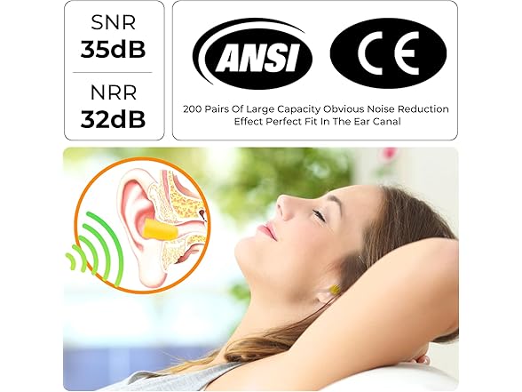 Dison 500Pairs Foam Earplugs