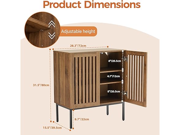 Mericonia Grille Buffet Cabinet with Storage