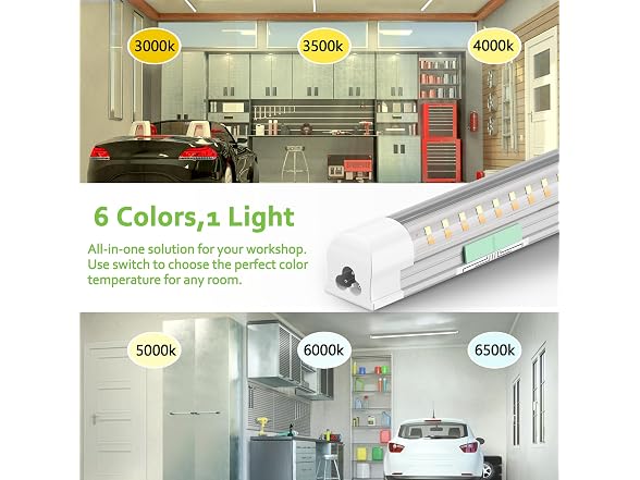 Zi-ZOHNSON Dimmable LED Shop Lights 4FT